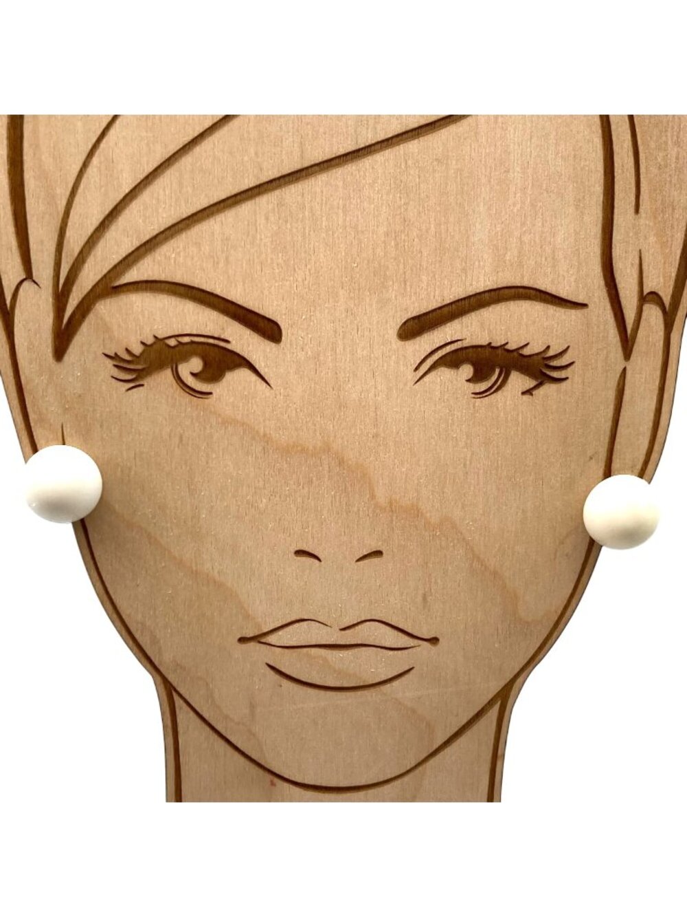 Vintage White Dome Earrings, Coquette Lucite Button Basic Screw Backs